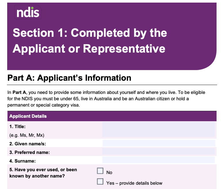 NDIS Access Request Form Explained